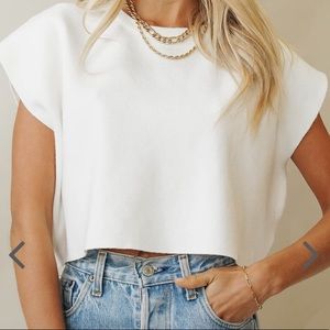 Verge Girl New York Escape Knit Top / White